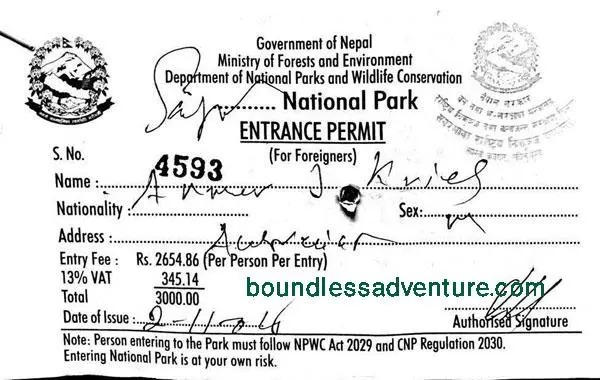 Mount Everest Permits